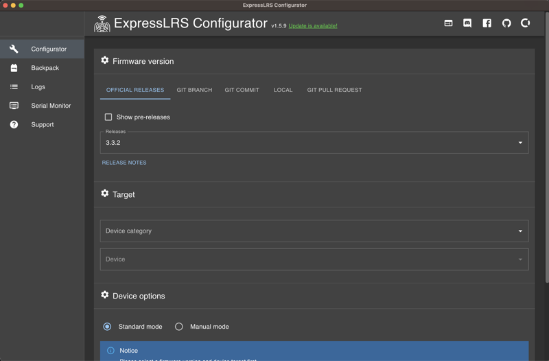 Express LRS Configurator (ELRS)